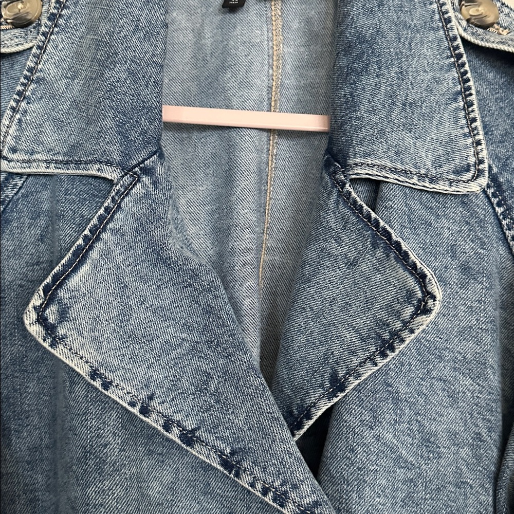 H&M Divided Oversized double-breasted jacket short trench coat size medium - Picture 6 of 11